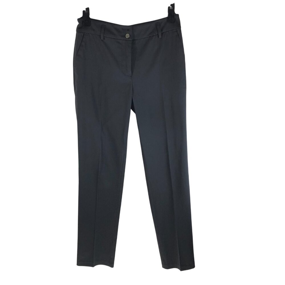 Adolfo Dominguez Womens Dress Pants Straight Leg Stretch Black Size 38